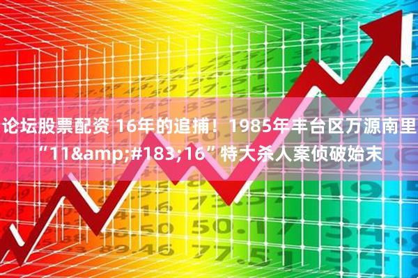 论坛股票配资 16年的追捕！1985年丰台区万源南里“11&#183;16”特大杀人案侦破始末