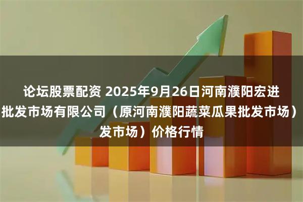 论坛股票配资 2025年9月26日河南濮阳宏进农副产品批发市场有限公司（原河南濮阳蔬菜瓜果批发市场）价格行情