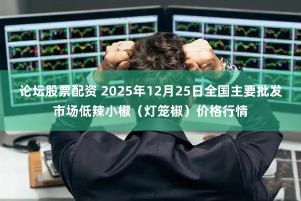 论坛股票配资 2025年12月25日全国主要批发市场低辣小椒（灯笼椒）价格行情